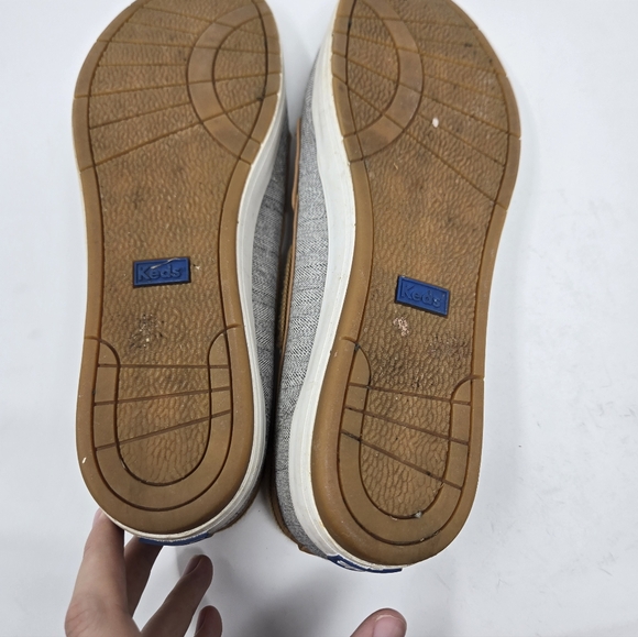 Keds Womens Boat Shoes wf60622 Grey And Brown Laced Good Condition Size 10 - Picture 6 of 7